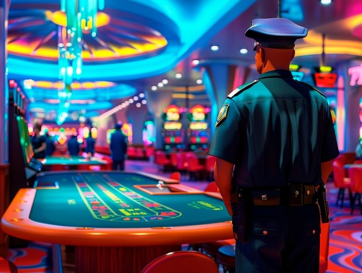Antarmuka permainan Qiu Qiu di kampung bet menampilkan meja dengan kartu domino dan nilai tangan pemain